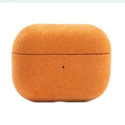 Husa alcantara SILKASE pentru Airpods Pro/ Pro 2, culoare portocaliu, soft